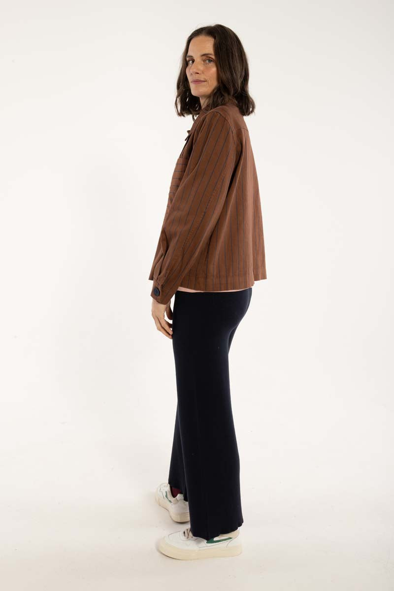 Daneprairie Stretch Canvas Jacket Brown/Dk Navy