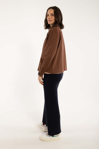 Daneprairie Stretch Canvas Jacket Brown/Dk Navy