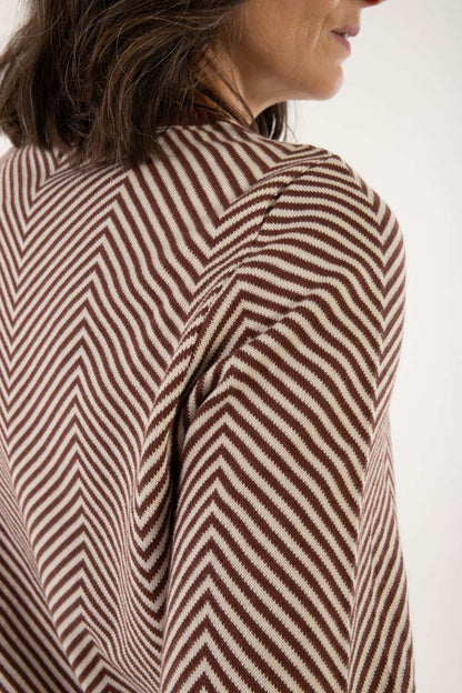 Danefox Cotton Sweater Dk Merlot/Chalk