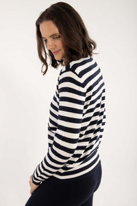 Danedinner Viscose Sweater Dk Navy/Chalk