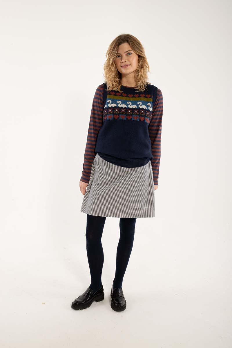 Danecuddle Wool Vest Dk Navy