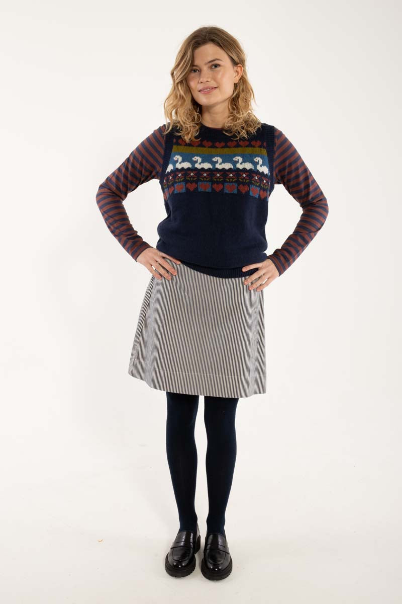 Danecuddle Wool Vest Dk Navy