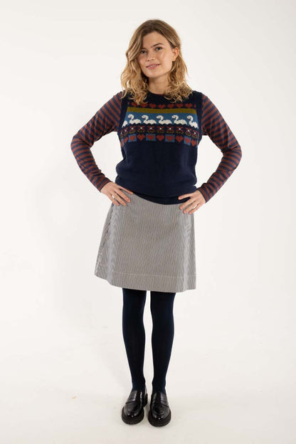 Danecuddle Wool Vest Dk Navy