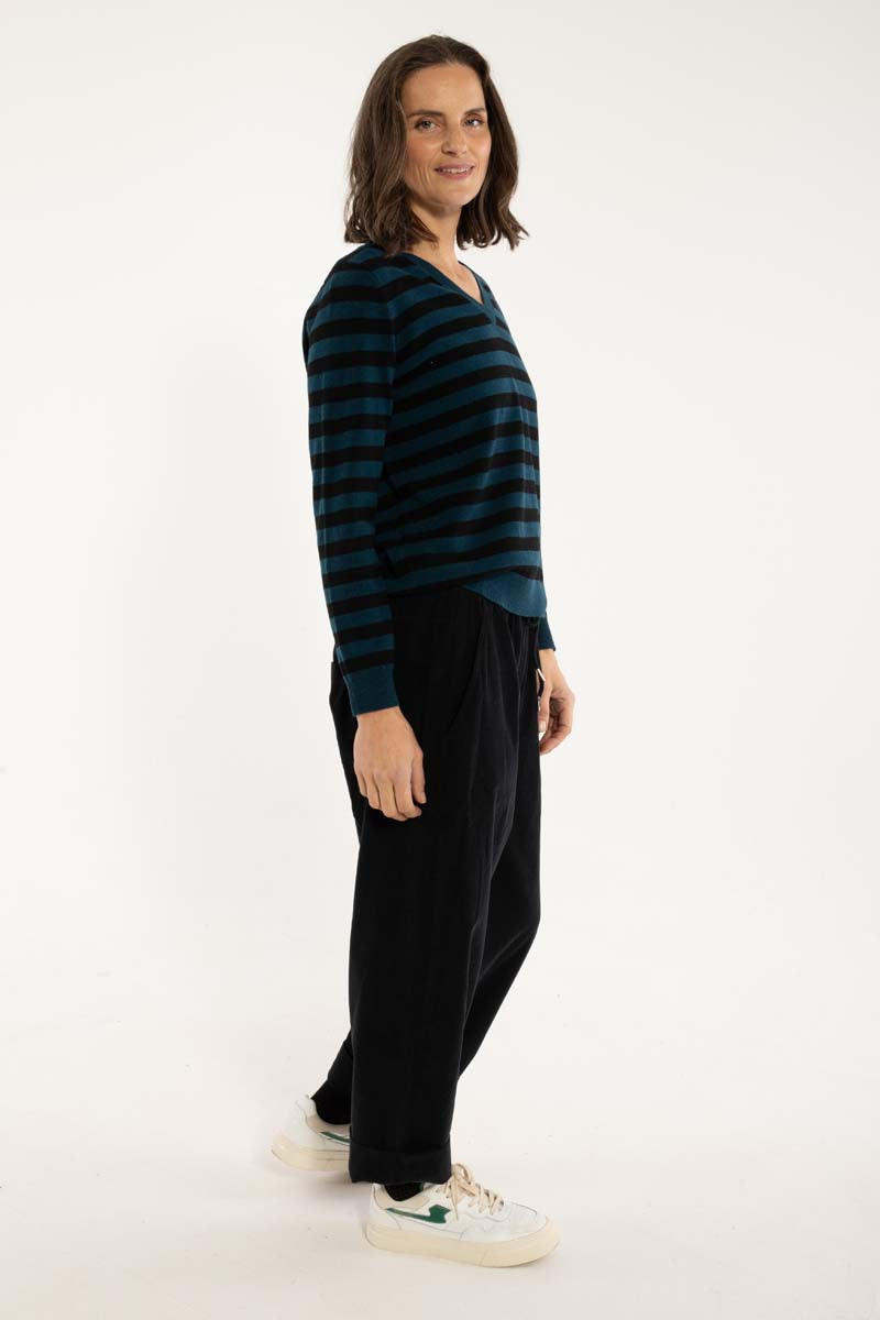 Danesaint Merino Wool Sweater Dk Slate/Black