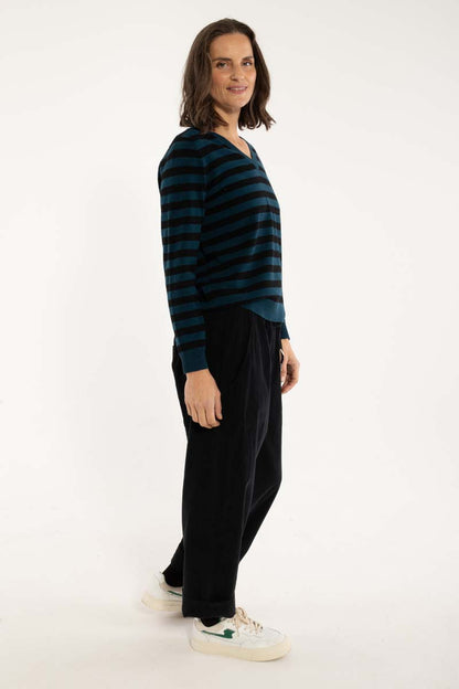 Danesaint Merino Wool Sweater Dk Slate/Black