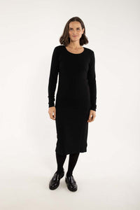 Danicon LS Ribbing Dress Black