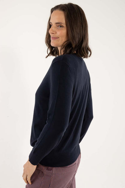 Danelunch Viscose Cardigan Dark Navy