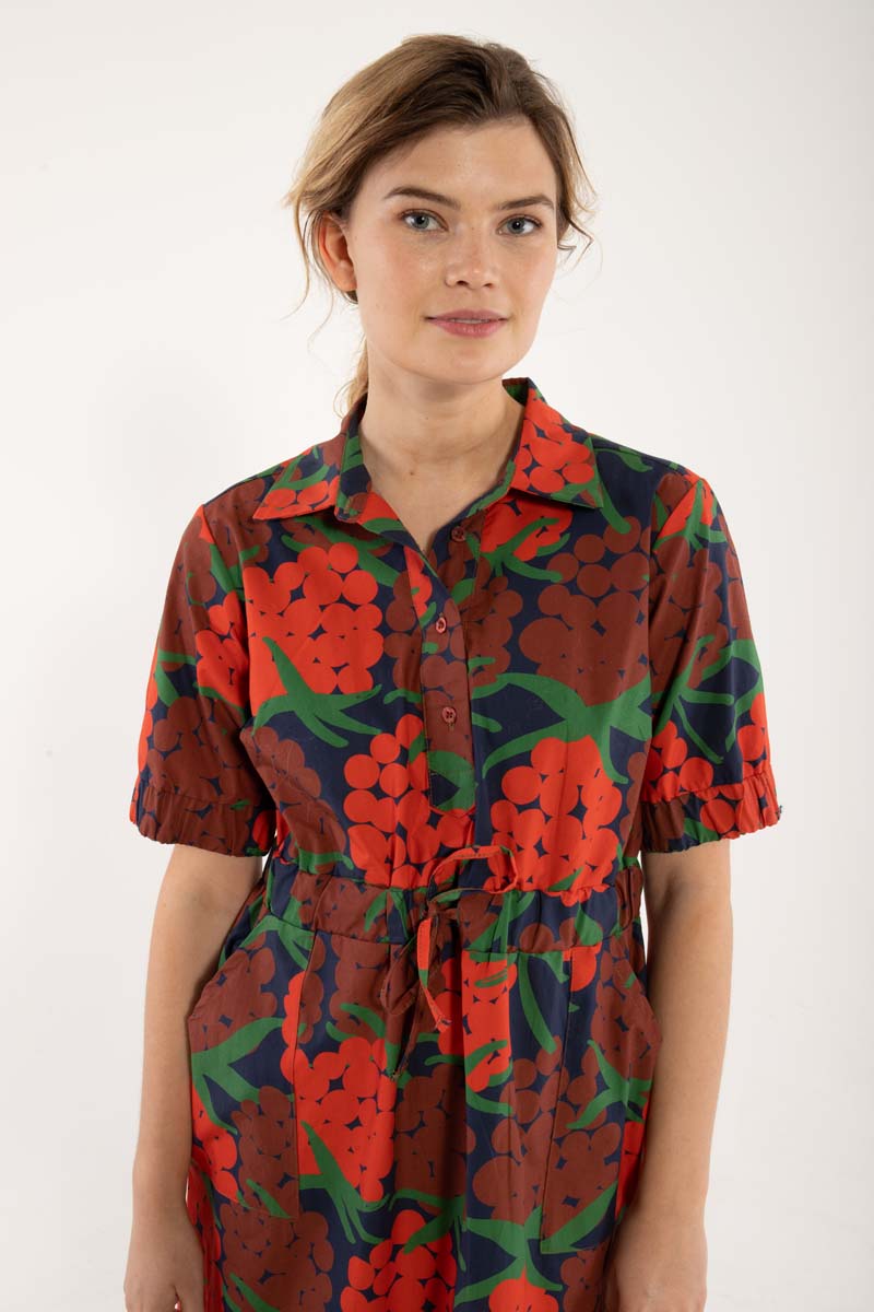 Danesusanne Poplin Dress Bright Red MAXIBERRY