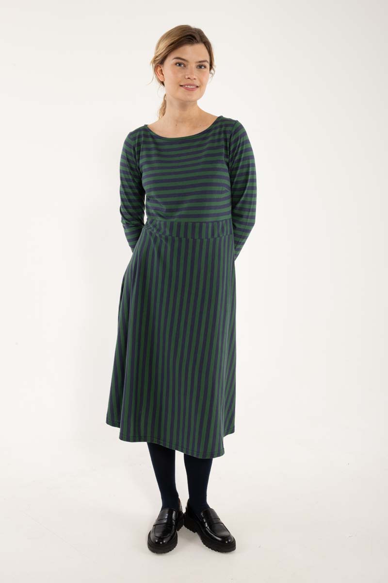 Daneviborg LS Modal Dress Dk Navy/Dk Pine