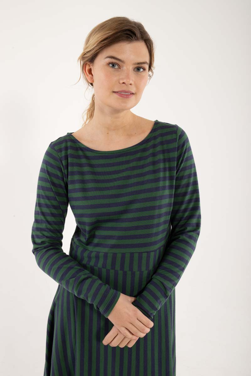 Daneviborg LS Modal Dress Dk Navy/Dk Pine