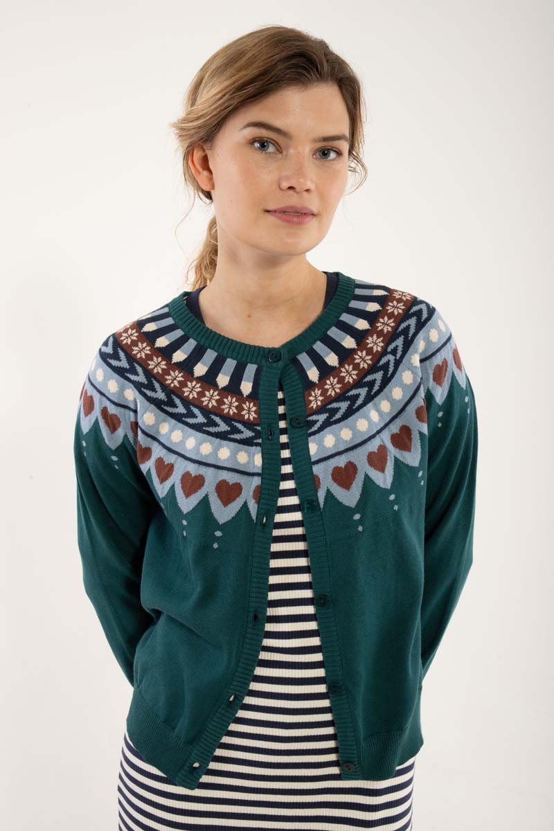 Danesweetheart Cotton Cardigan Dk Slate