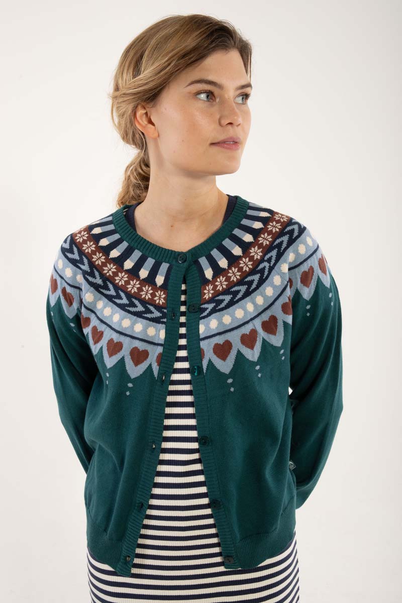 Danesweetheart Cotton Cardigan Dk Slate