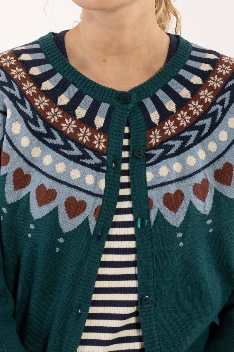 Danesweetheart Cotton Cardigan Dk Slate