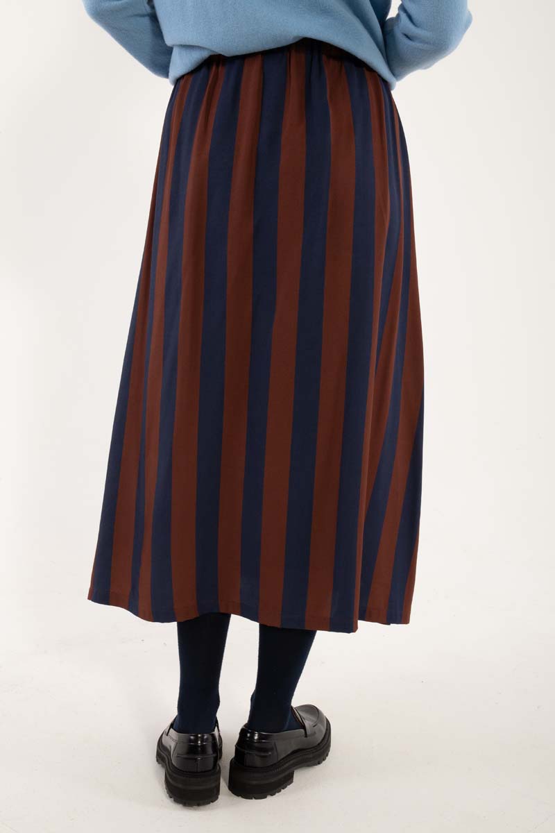 Daningrid Satin-Twill-Rock Dk Navy/Dk Merlot