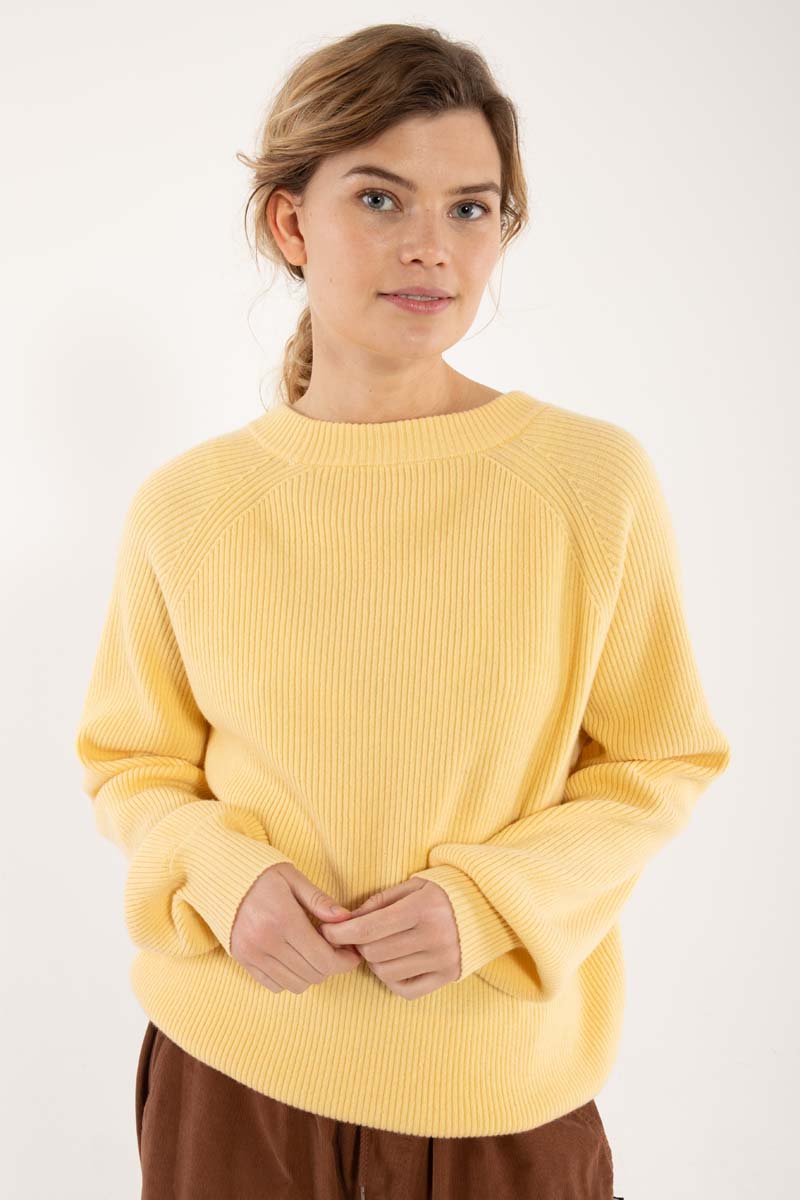 Danerelation Chunky Wool Sweater Soft Yellow