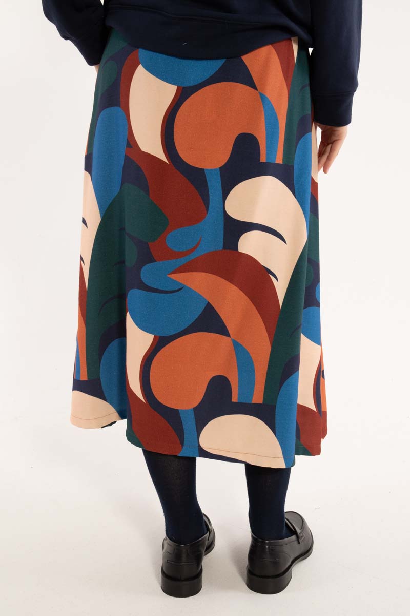Daningrid Heavy Viscose Skirt Warm Blue TROPS