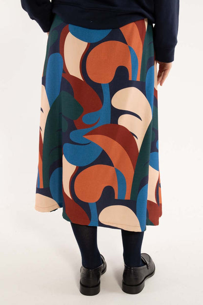 Daningrid Heavy Viscose Skirt Warm Blue TROPS