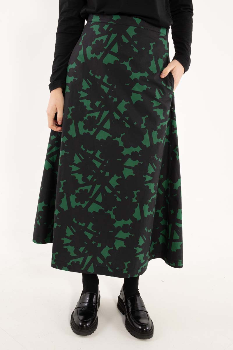 Danebrava Poplin Skirt Dk Pine BRAMBLE