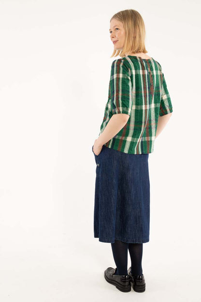 Danecremant Seersucker Shirt Dk Pine CHECK