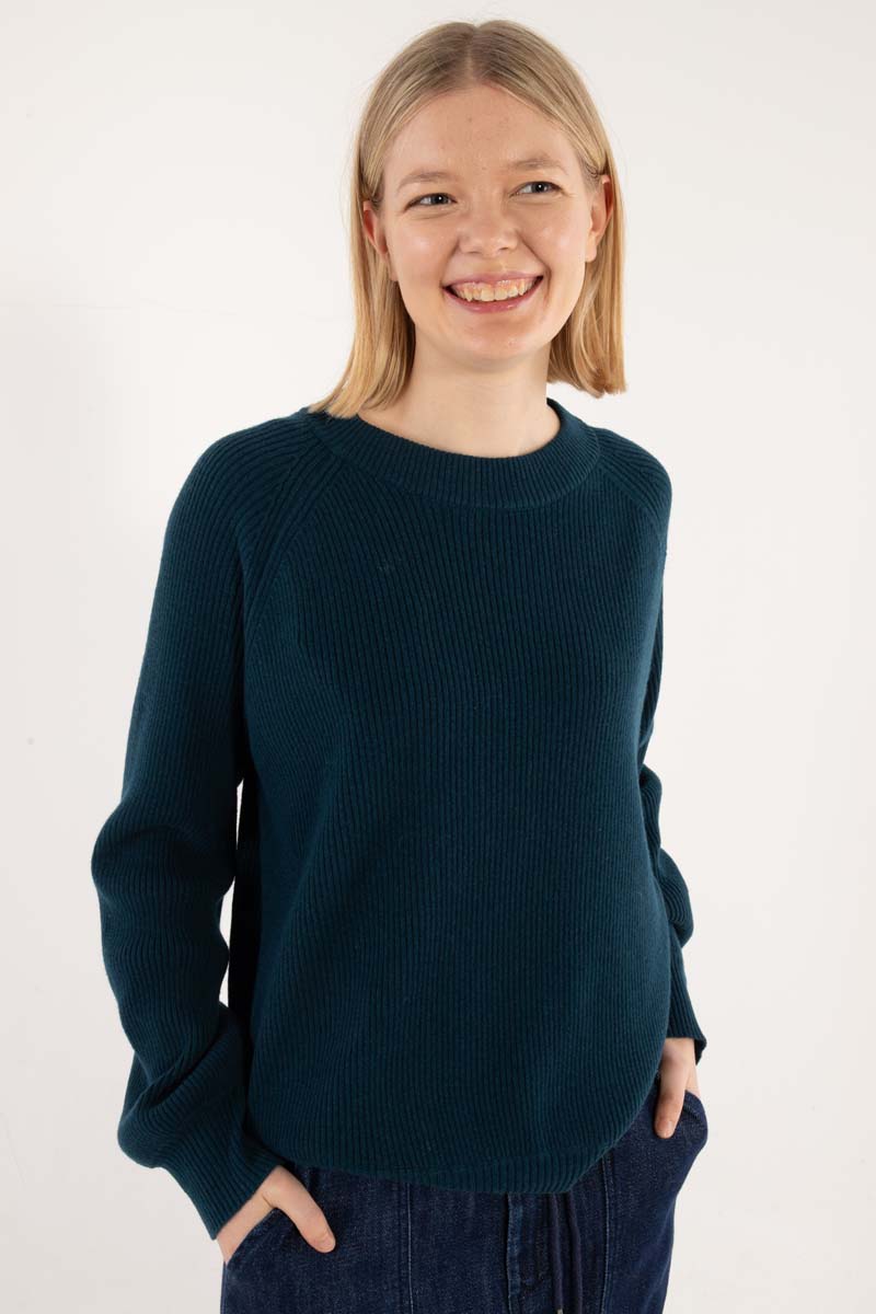 Strik i merino uld til dame i slate