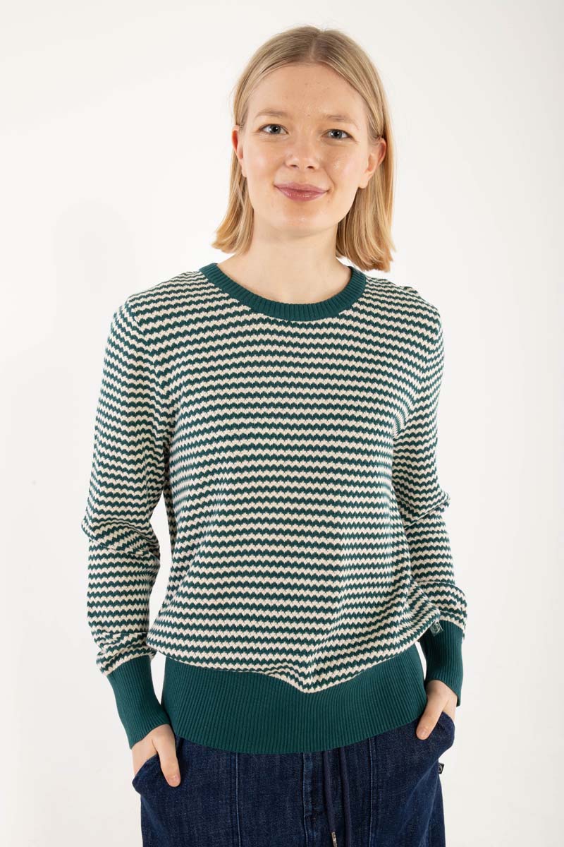 Danefox Pearl Knit Sweater Dk Slate/Chalk