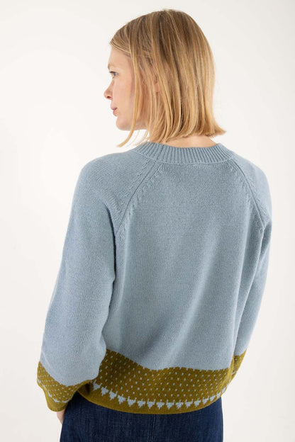 Daneglamping Wool Sweater Lt Blue Grey