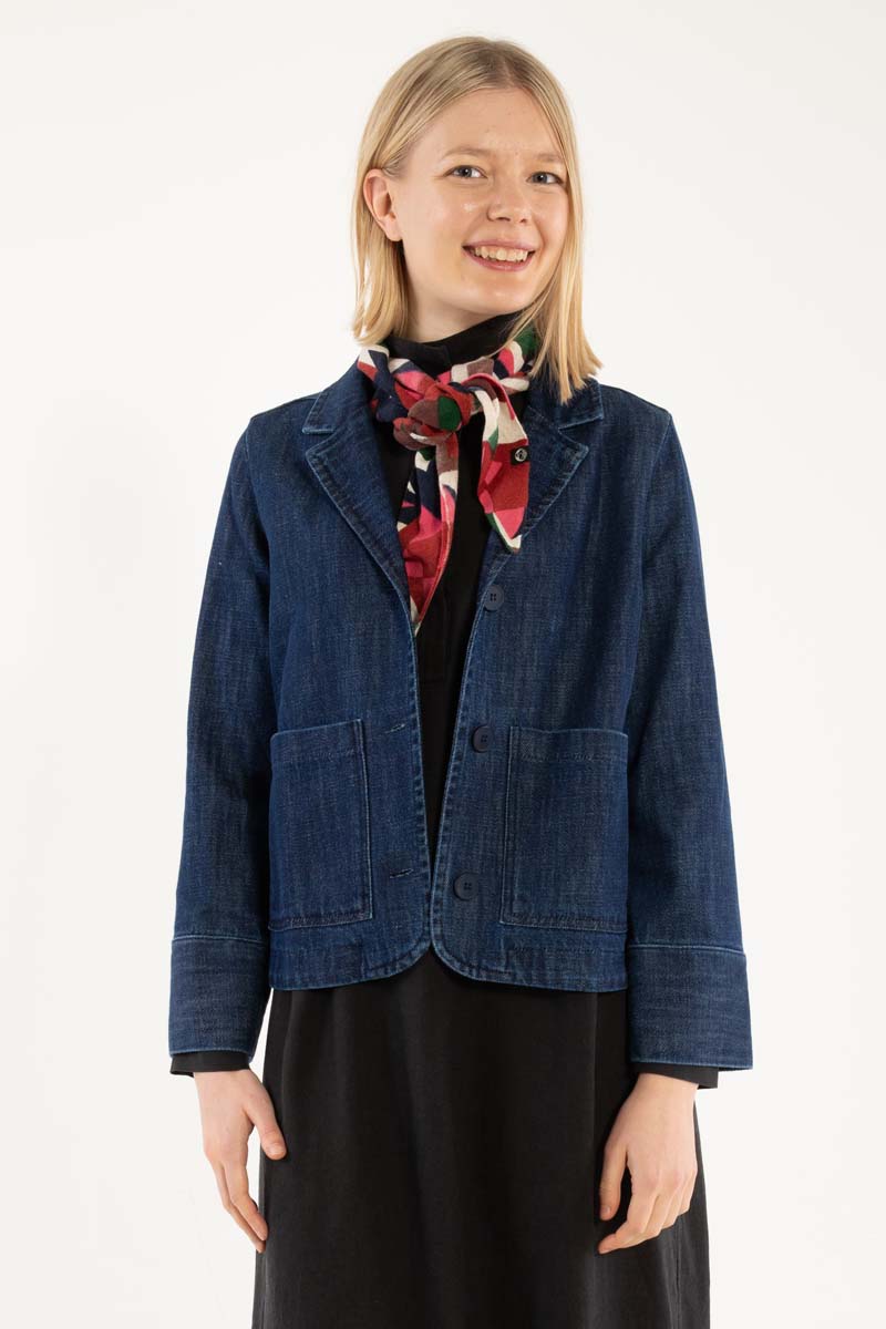Lækker blazer i denim til kvinder