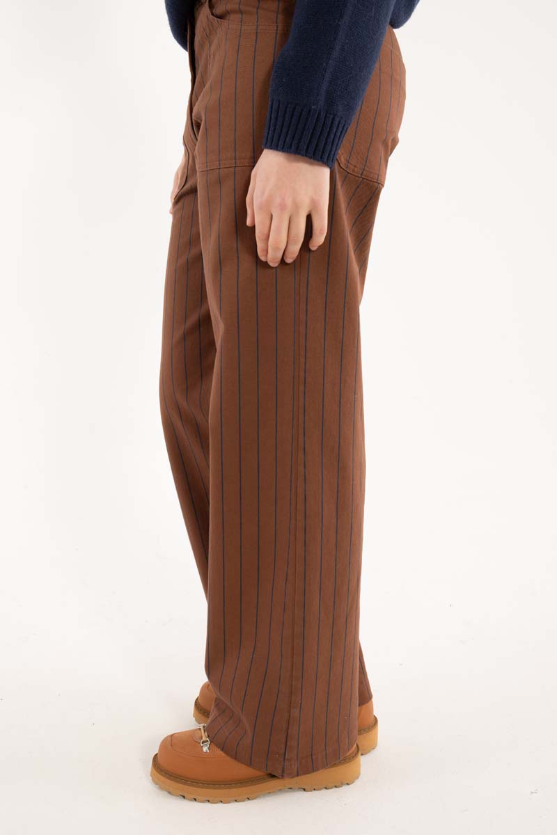 Danedaisy Stretch Canvas Pants Brown/Dk Navy
