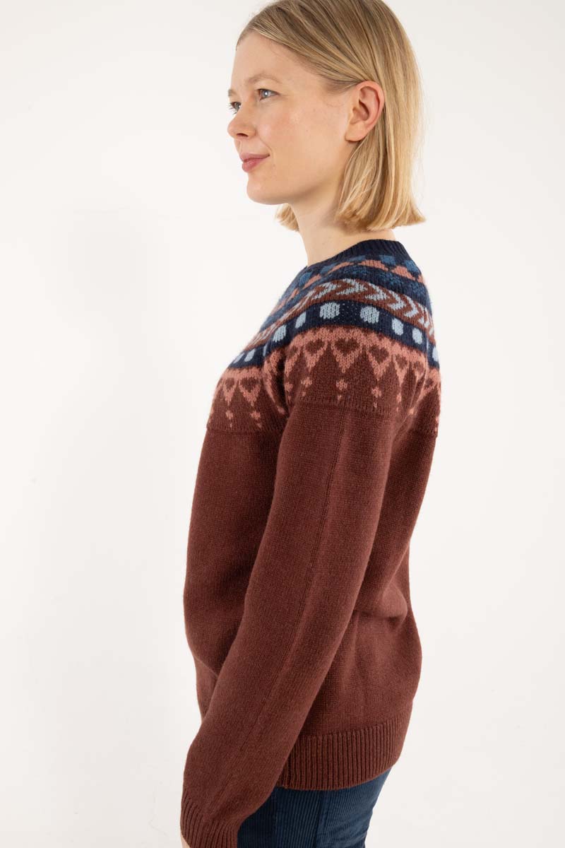 Dananne Wool Sweater Dk Merlot