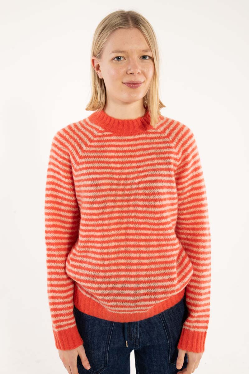Daneherbal Alpaca Sweater Bright Red/Powder 