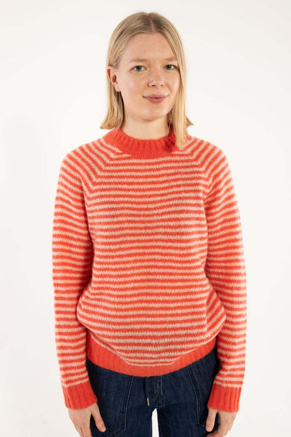 Daneherbal Alpaca Sweater Bright Red/Powder 