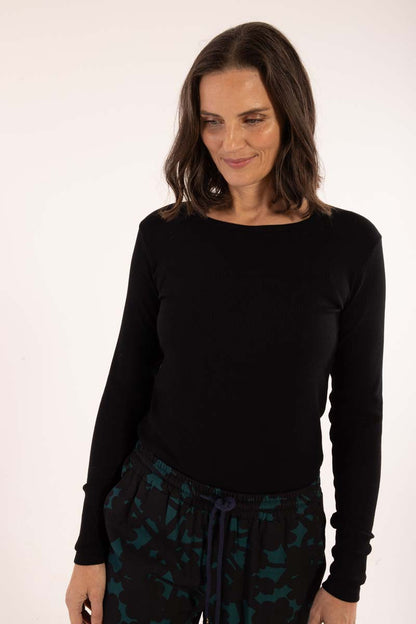 Danehero Ribbing Tee Black
