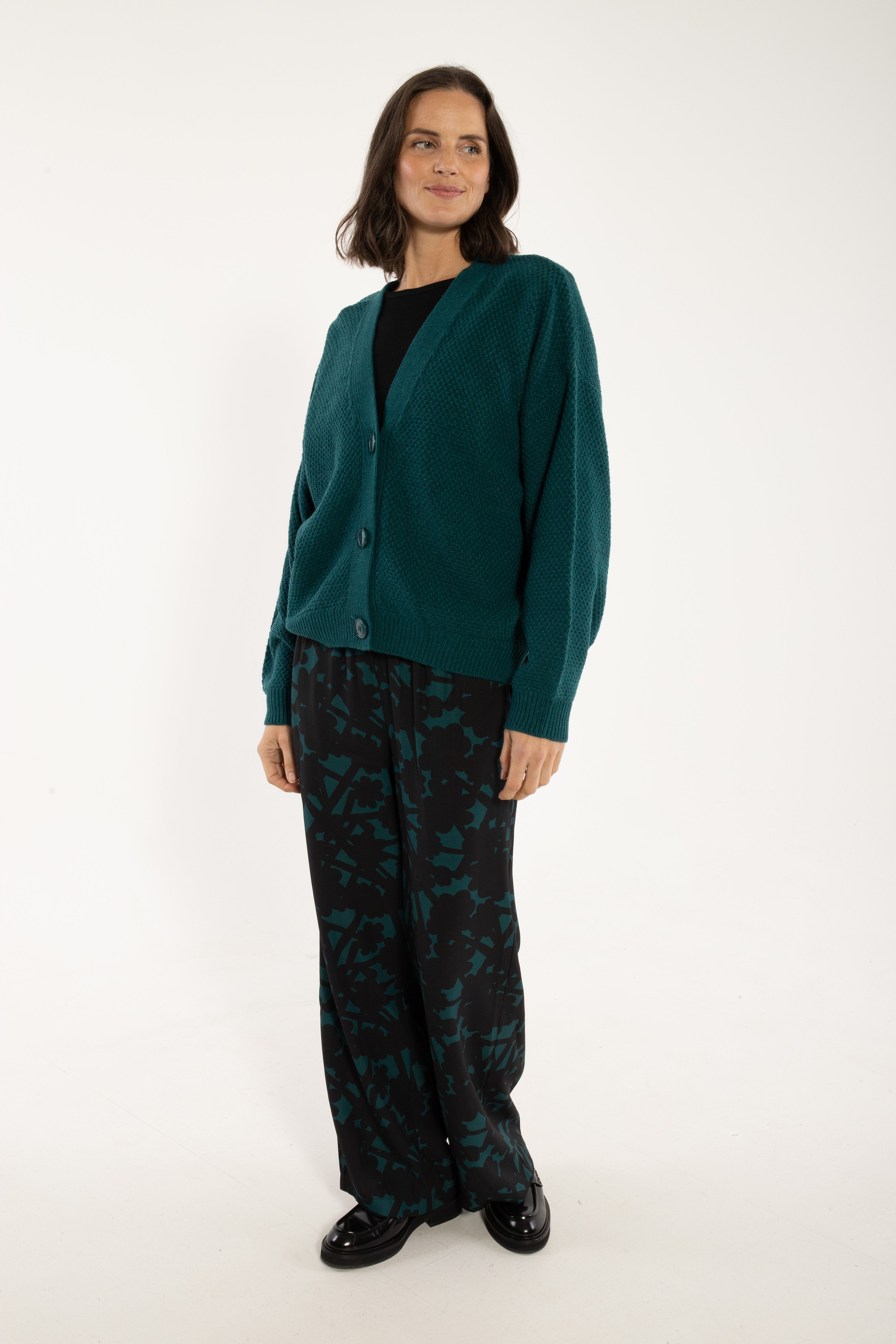 Danelotte Wool Cardigan Dk Slate 