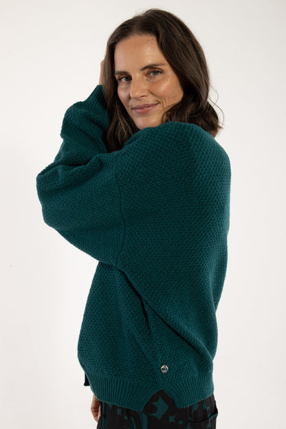 Danelotte Wool Cardigan Dk Slate 