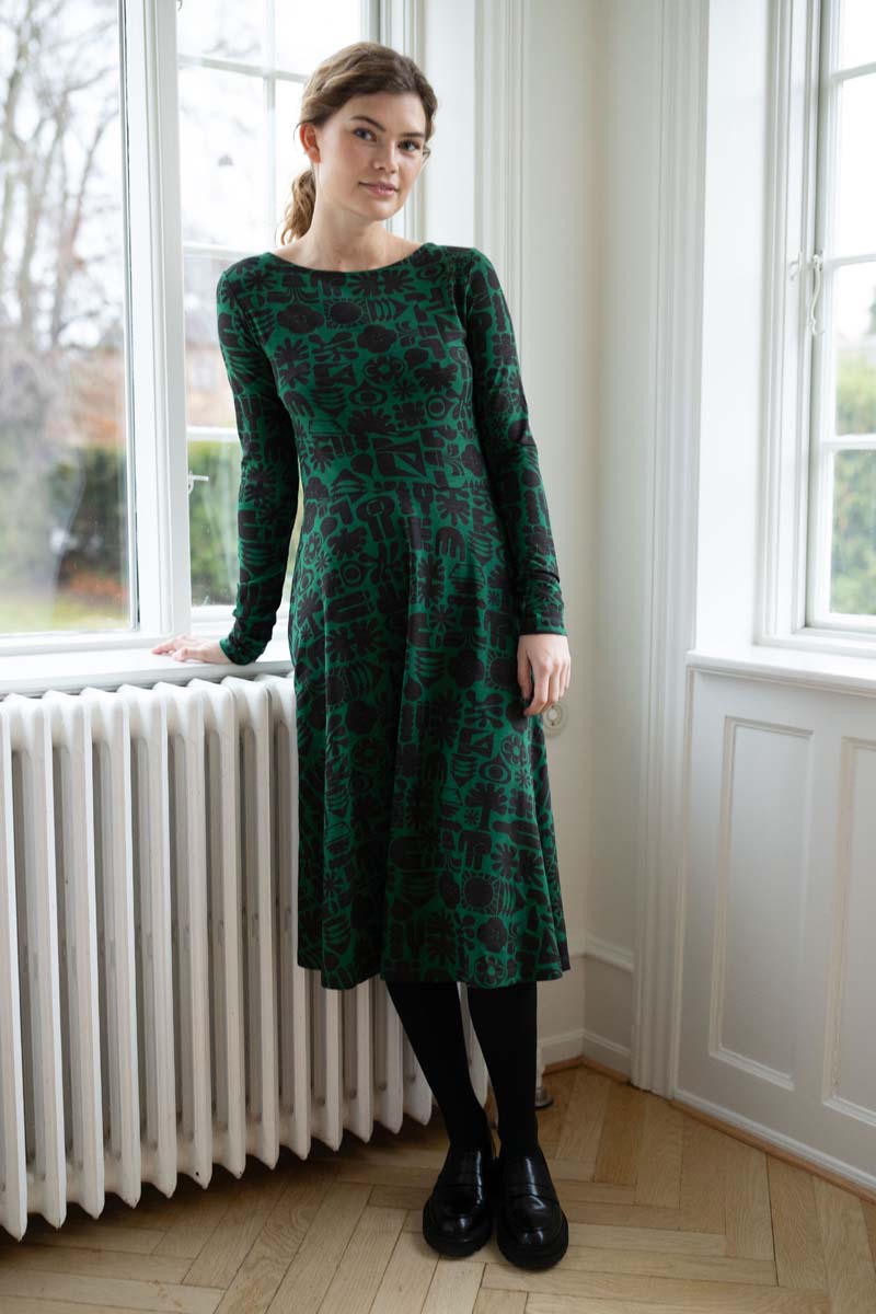 Danesigrid Slub Dress Dk Pine FUTUREPRIMITIVE
