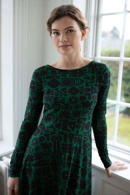 Danesigrid Slub Dress Dk Pine FUTUREPRIMITIVE
