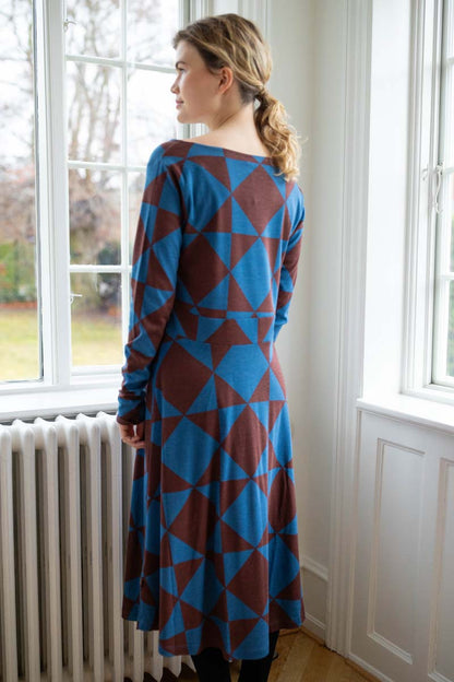 ORGANIC - Daneviborg LS Interlock Dress Ocean Purple DIAMETRIC
