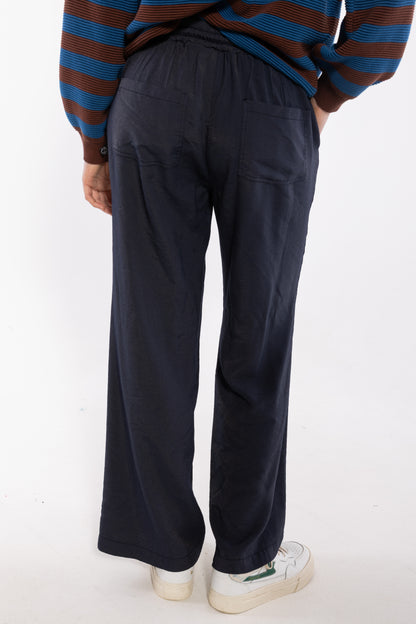 Danebreeze Heavy Viscose Pants Dk Navy