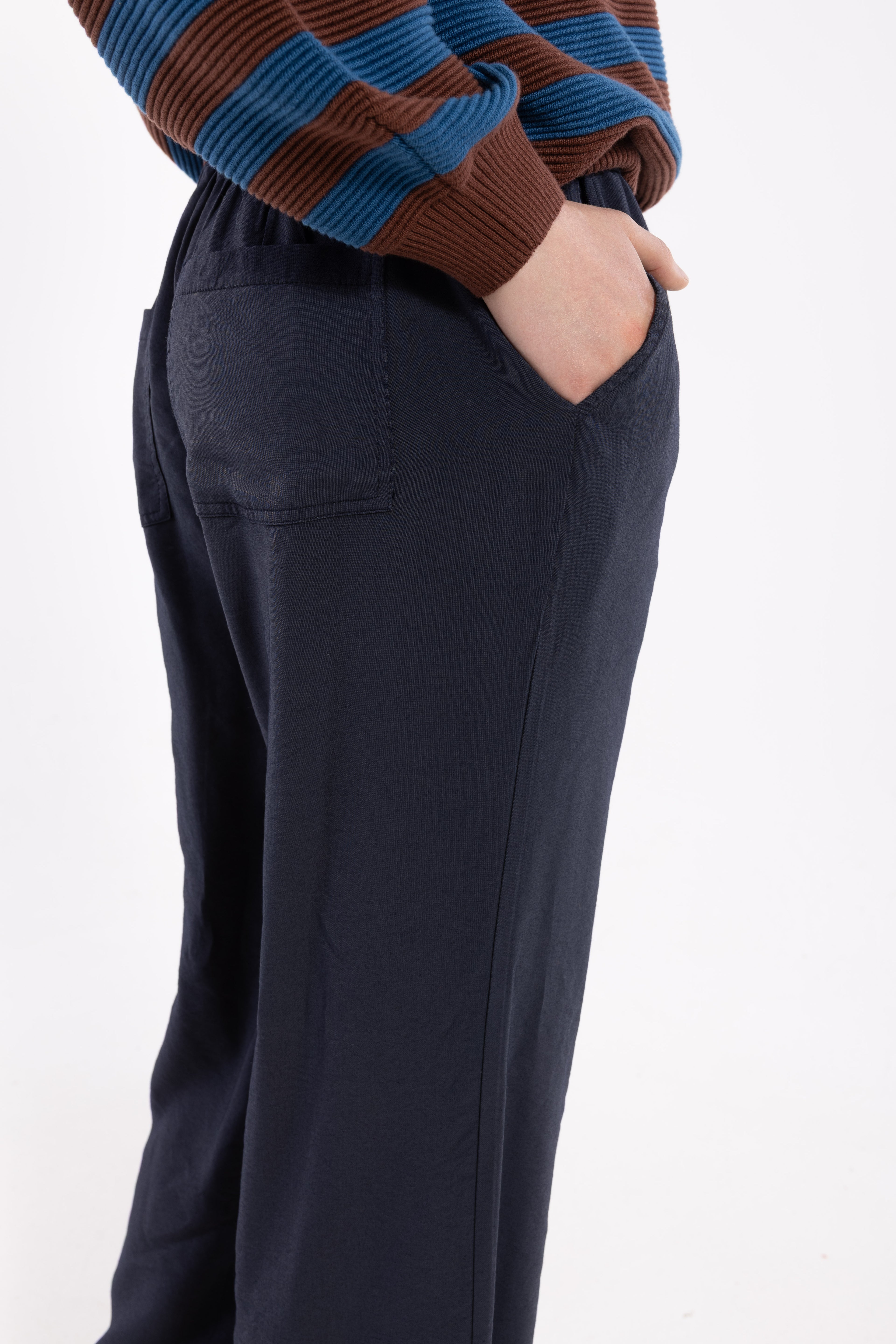 Danebreeze Heavy Viscose Pants Dk Navy