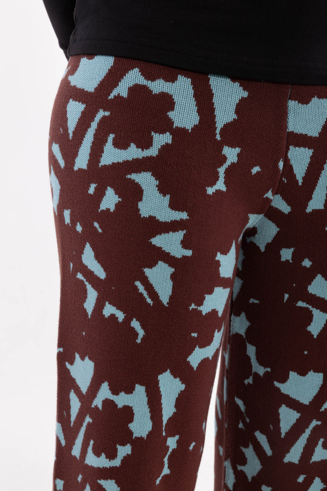 Danexclusive Jaquard Viscose Pants Dk Merlot/Grey Duck