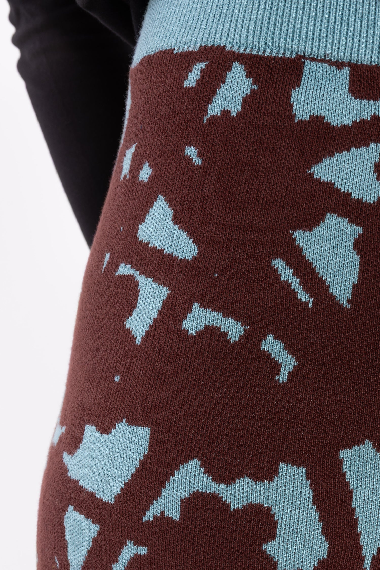 Danexclusive Jaquard Viscose Pants Dk Merlot/Grey Duck