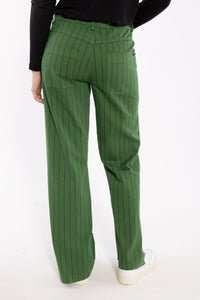 Danedaisy Stretch Canvas Pants Moss Green/Dk Navy
