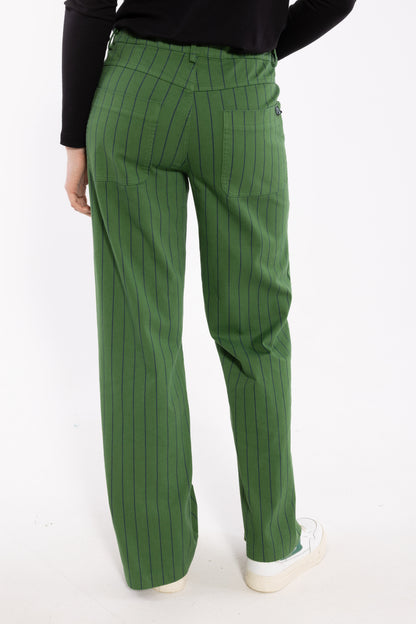 Danedaisy Stretch Canvas Pants Moss Green/Dk Navy