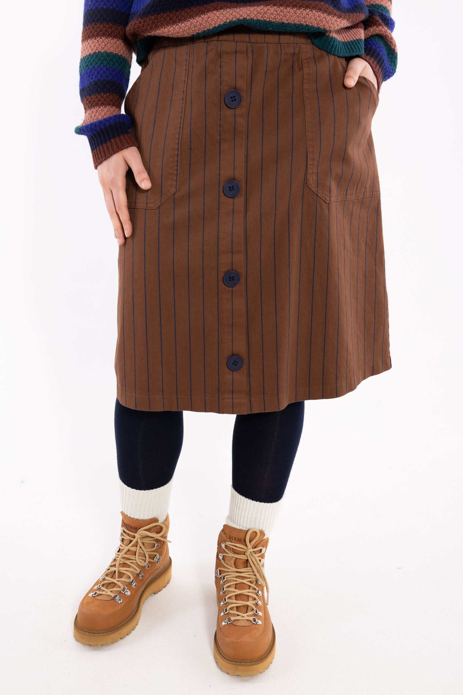 Danekage Stretch-Canvas-Rock Braun/Dunkelblau