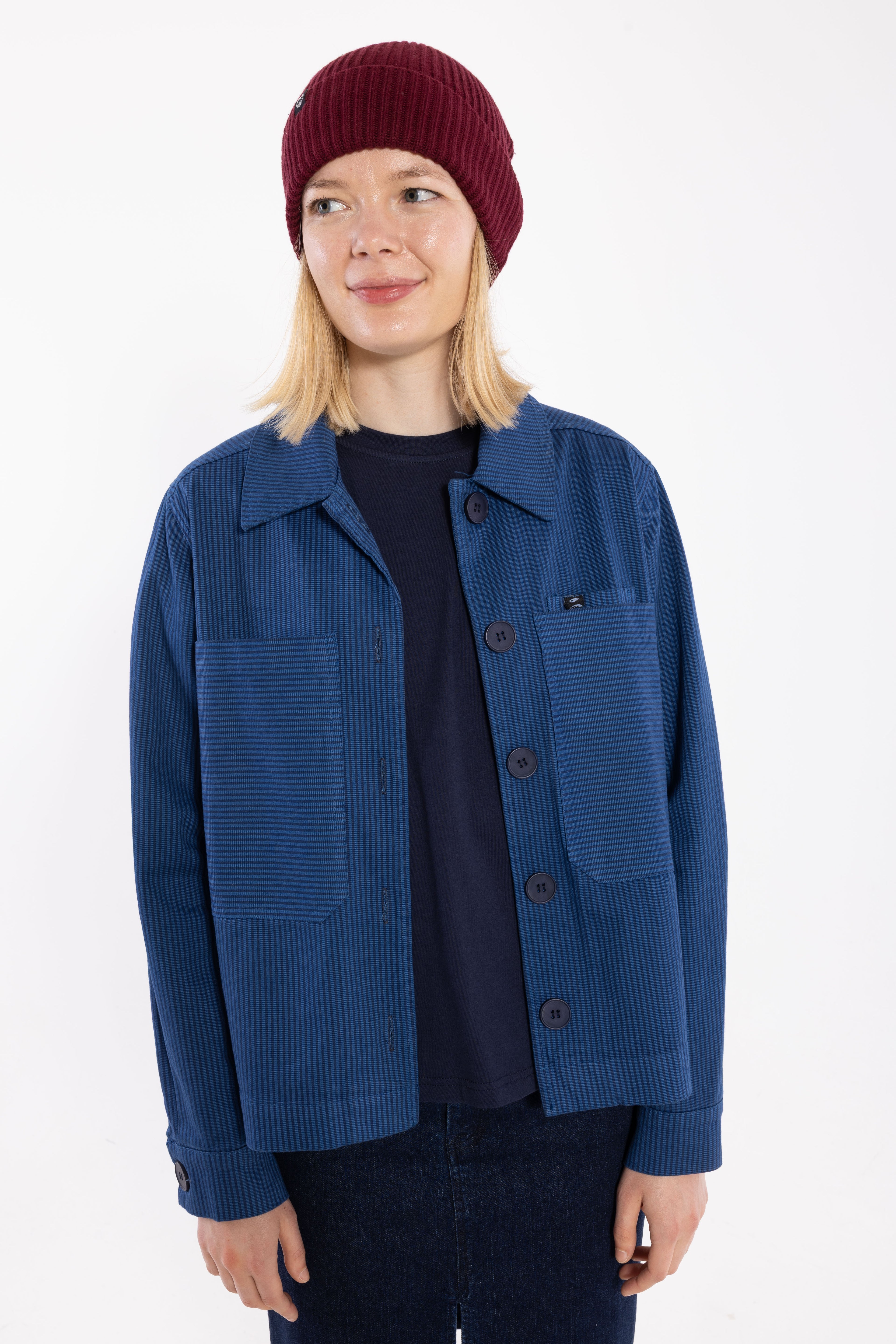 Daneprairie Stretch Canvas Jacket Warm Blue/Dk Navy