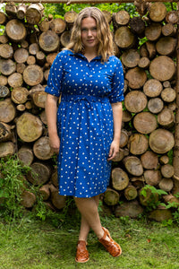 Danesusanne Poplin Dress Dark Blue LILFLUFFERS