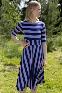 Danecharlotte Interlock Dress Dark Blue/Light Lilac