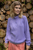 Smart højhalset sweater i en flot lyslilla nuance til kvinder