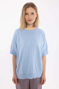 Danemarie Wool-Mix Sweater Tee Cold Sky