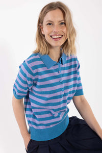 Danesandwich Glitter Sweater Polo Light Lilac/Faded Blue